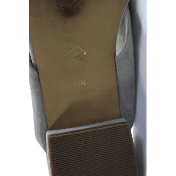 Halogen Womens Suede Cross Strap Slide On Sandals Grey Size 10 Medium - Picture 5 of 5